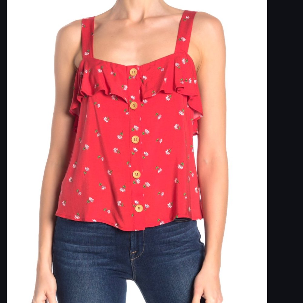 NWT Lush Ruffle Top